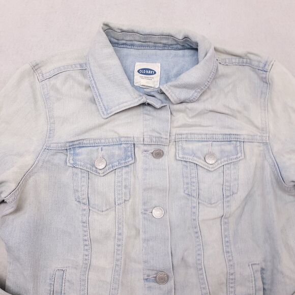 Old Navy Casual Button Up Long Sleeve Denim Jean Jacket Womens Size S Blue - Picture 1 of 11